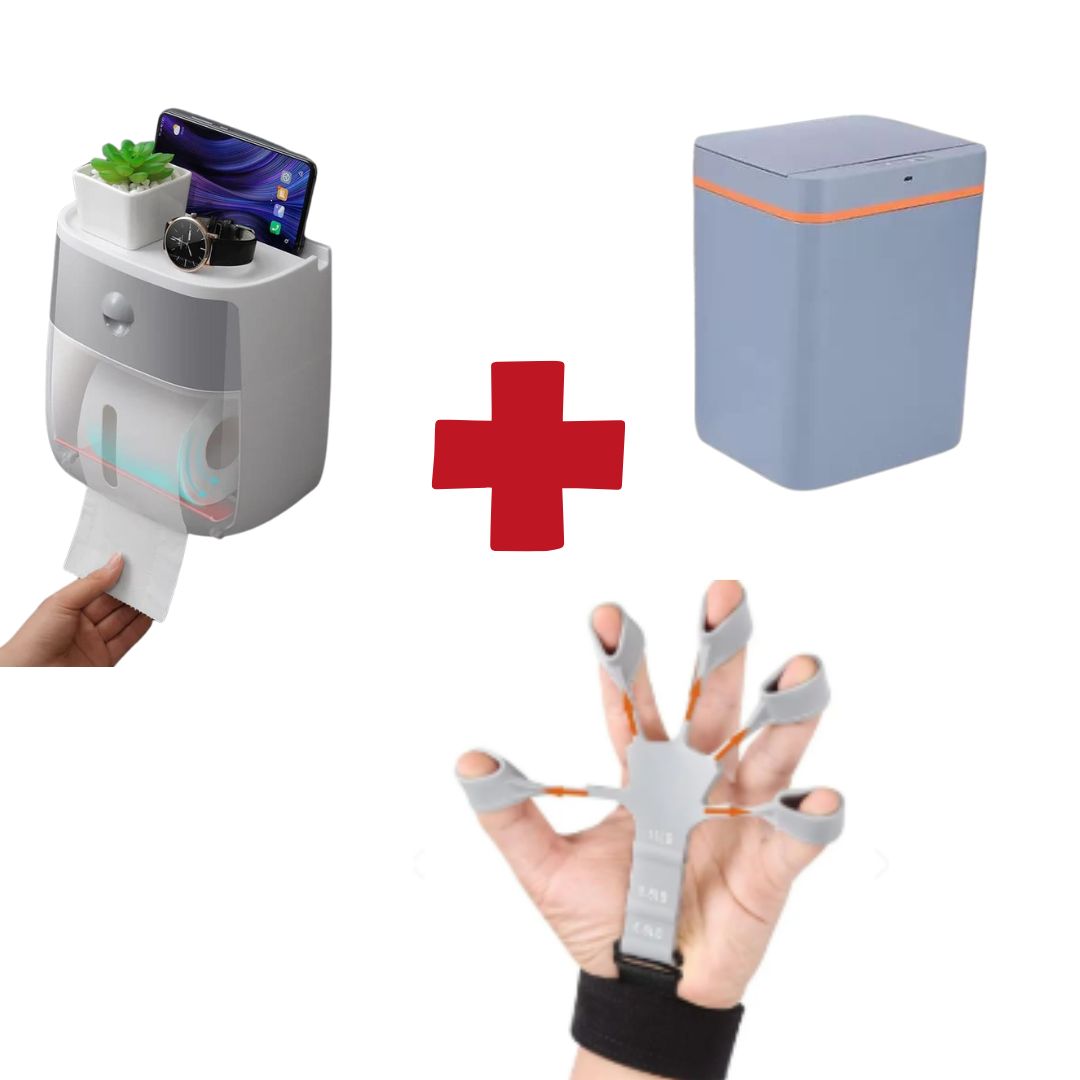 DISPENSADOR + BASURERO + EJERCI DEDOS